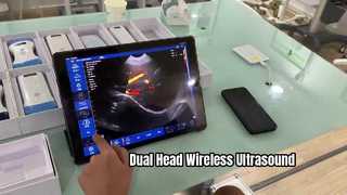 Wireless Dual Head Ultrasound Probe for Human and Vet Use