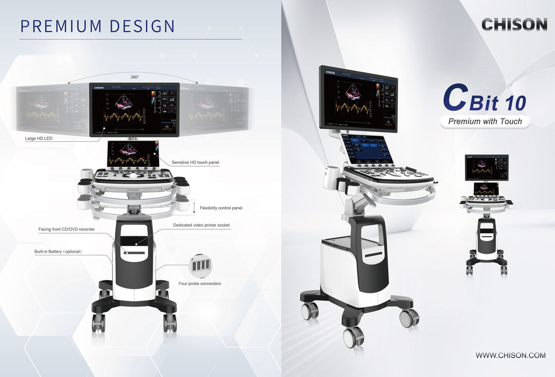 CER genehmigte Chison-Ultraschall-Maschine CBit 10 mit Monitor dem 23,8 Zoll-LED