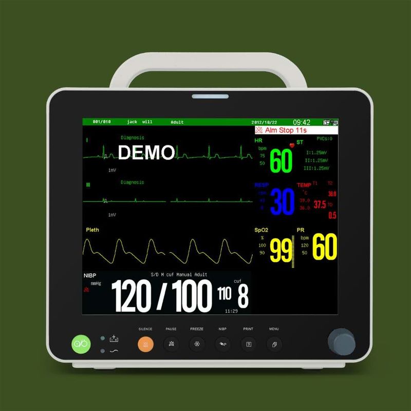 12,1“ Farbe-TFT-Anzeigen-multi Parameter-VeterinärPatientenmonitoren mit ECG